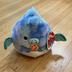 NWT Squishmallow Pterodactyl eating pizza plushie, Talib